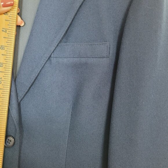 Vintage Late 1960s Pendleton Women's 3 Button Blazer Navy Blue Winter Wool Sz 10 - Picture 13 of 14